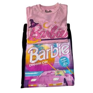 Barbie Graphic Cotton Tee Shirts Womens Large 2PK NEW